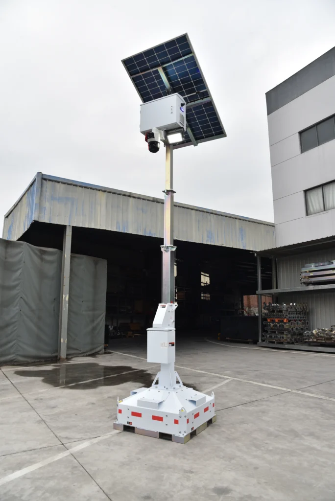 Solar CCTV tower installation in Indonesia